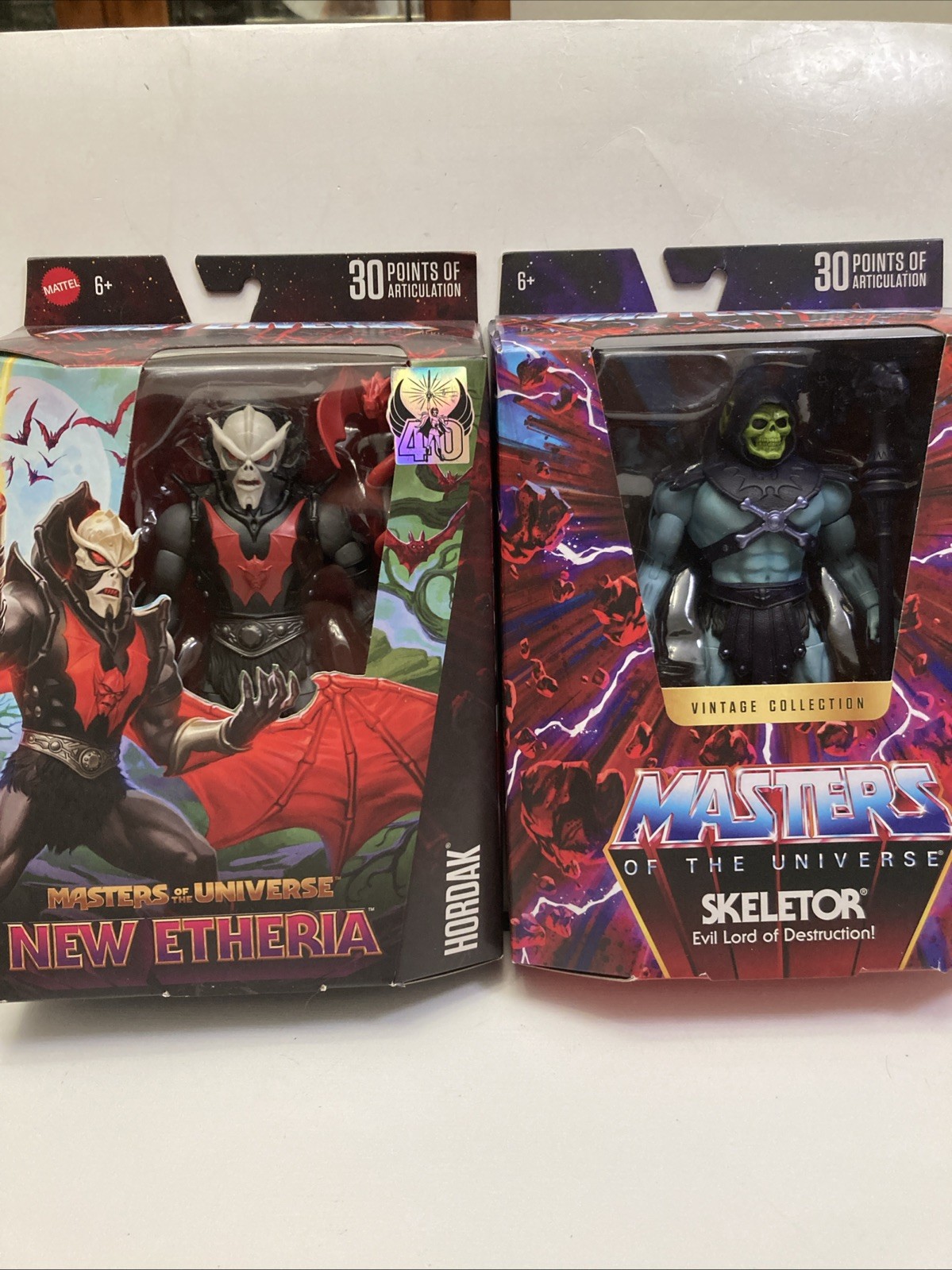 Motu Action Figures Hordak and Skeletor Masters of The Universe Nib