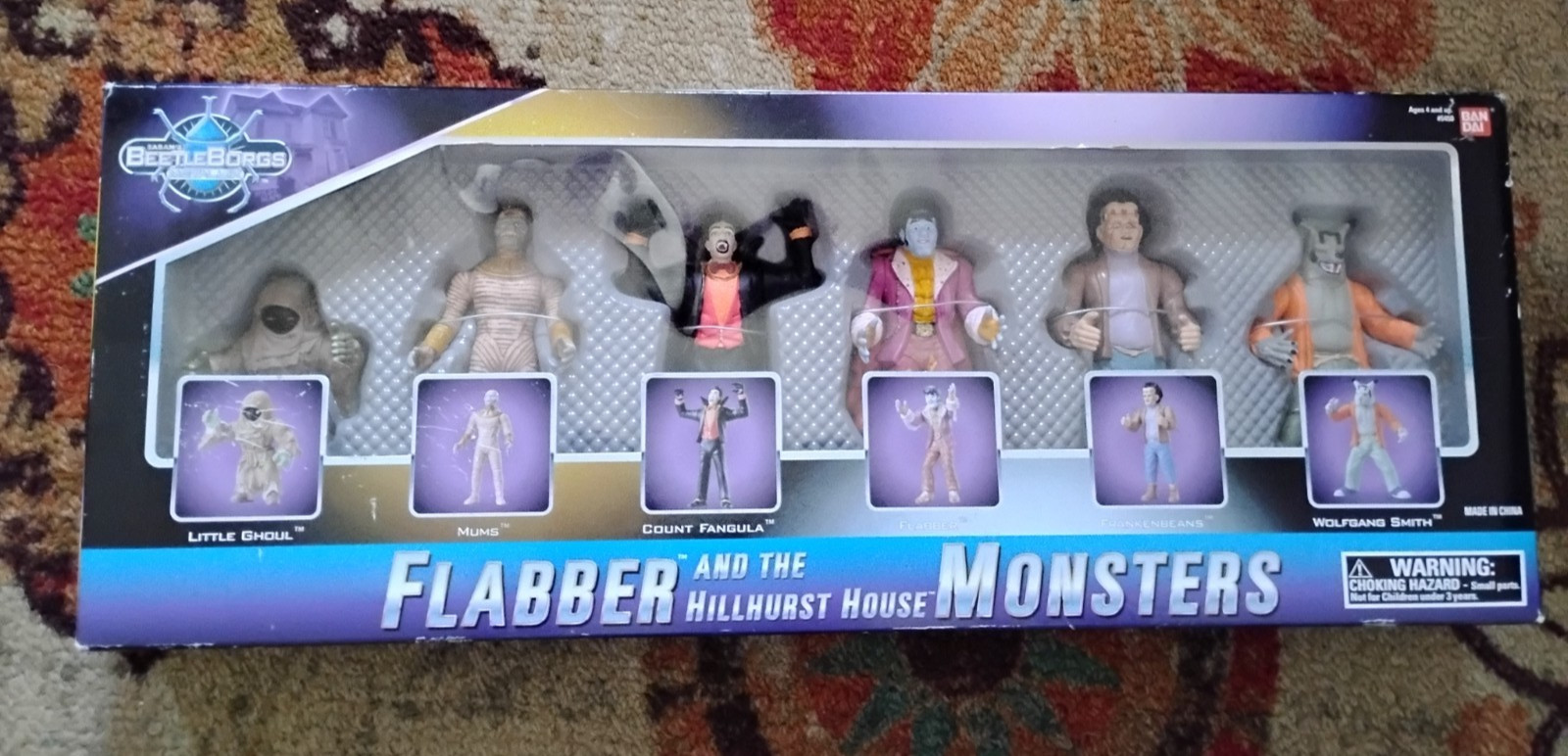 1997 Beetleborgs Flabber & The Hillhurst House Monsters Vintage Bandai Sealed