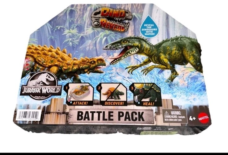 Jurassic World - DINO REVEAL - Battle Pack due personaggi con Arena Reveal Water