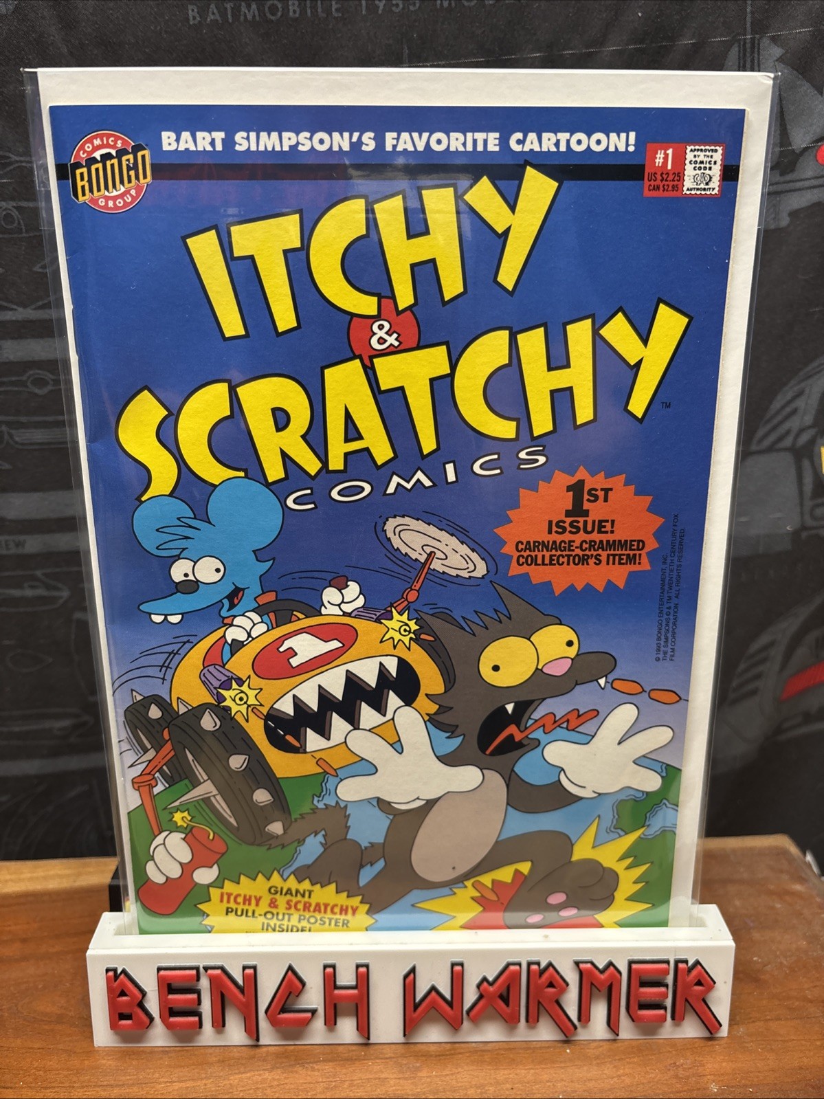 ITCHY AND SCRATCHY COMICS #1 con poster Bongo Comic 1993 Matt Groening Simpsons