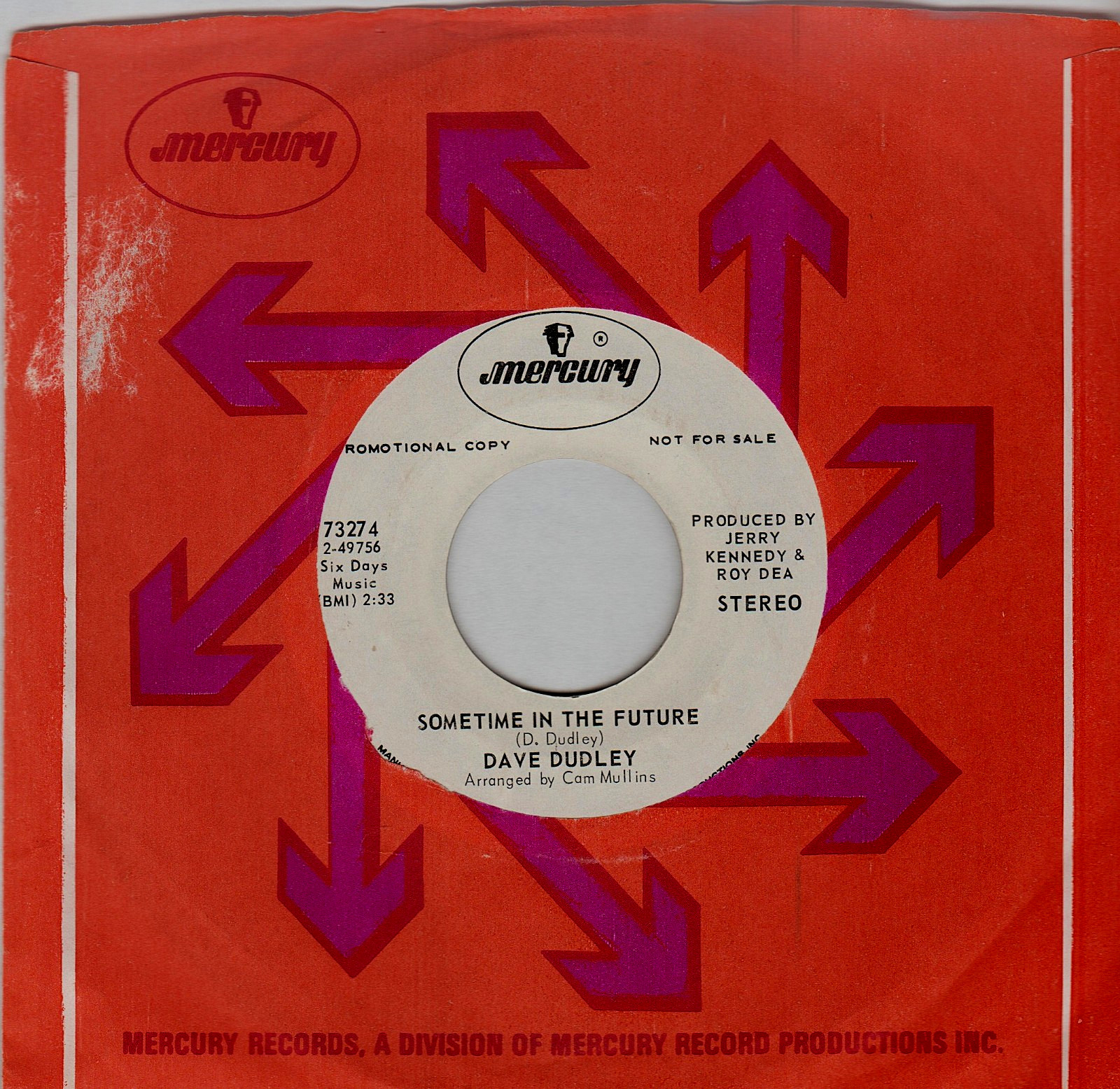 Dave Dudley: If It Feels Good Do It / Sometime In The Future 1972 45RPM V.G.+