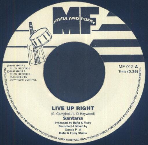 Santana - Live Up Right (7") (Very Good Plus (VG+)) - 3659187354