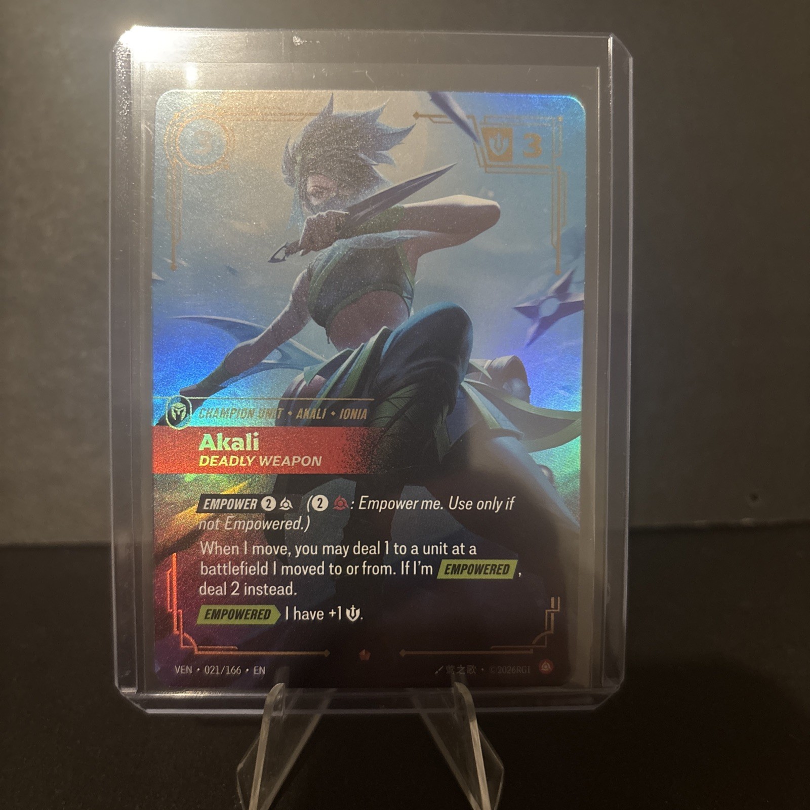AKALI ARMA MORTALE - Riftbound - Vendetta VEN 021/166 NM Foil