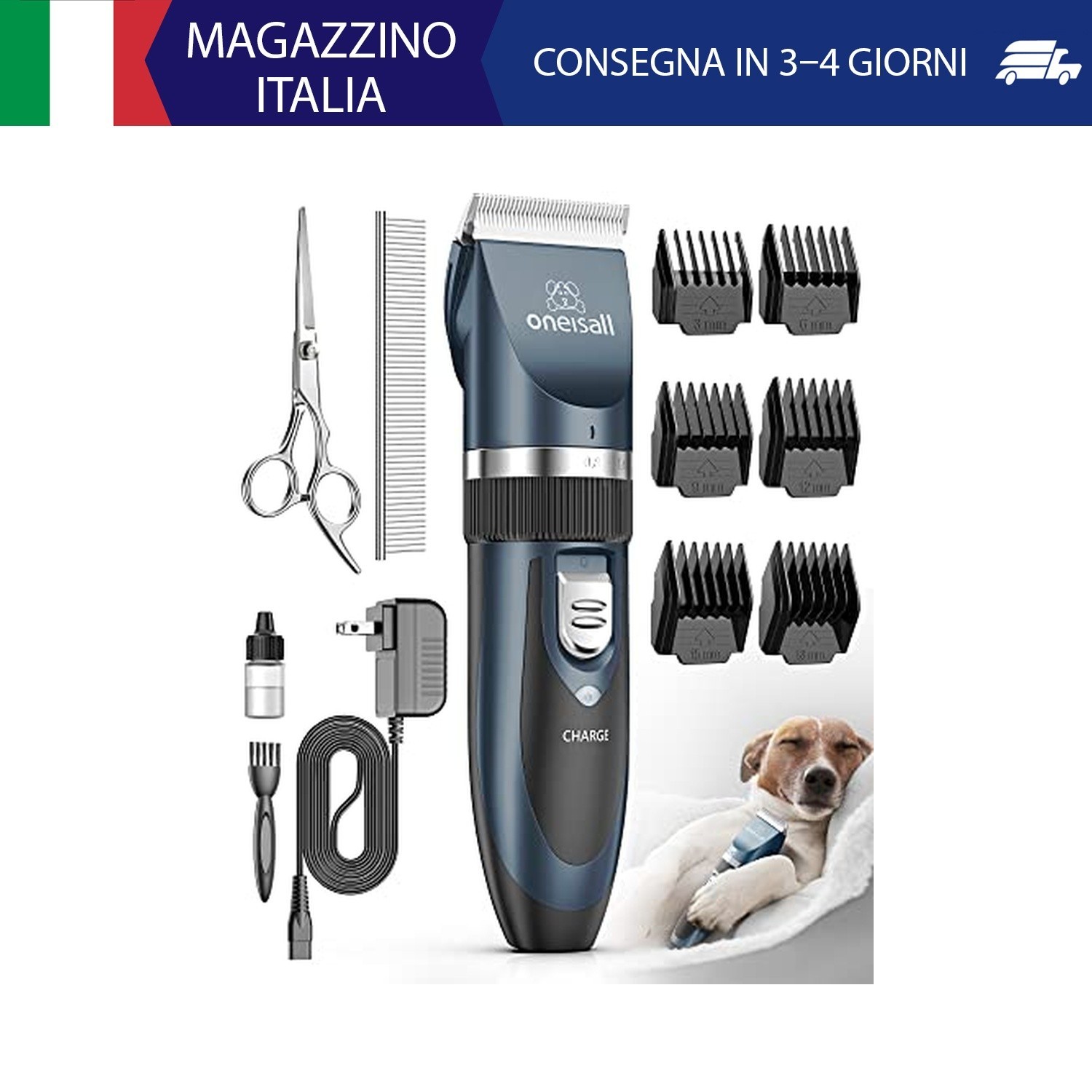 oneisall Tosatrice per Cani Professionale rumore basso Rasoio per cani Toelettat