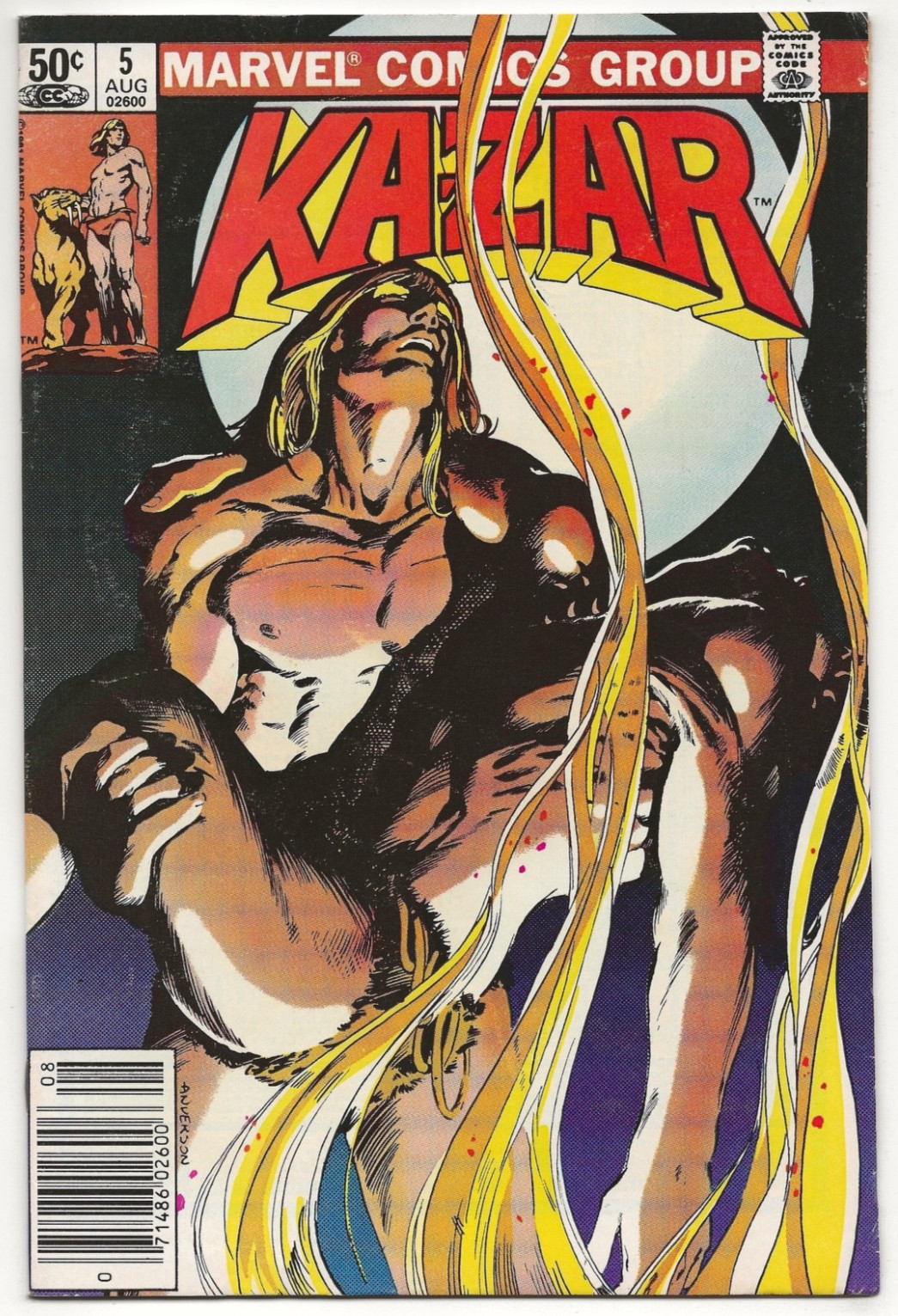 Marvel Comics KA-ZAR THE SAVAGE #5 first printing Newsstand cover