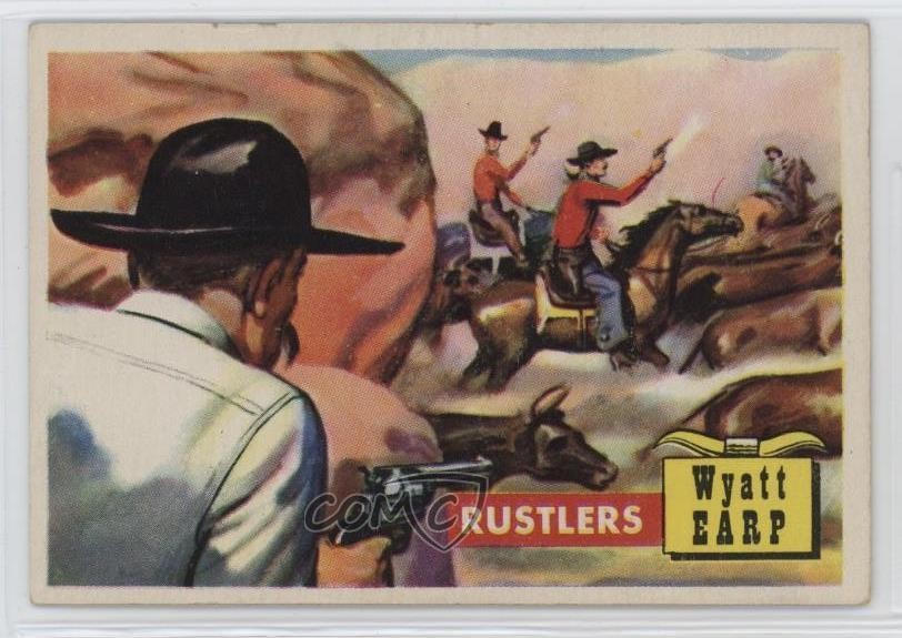 1956 Topps Roundup Wyatt Earp Rustlers #37 14tz