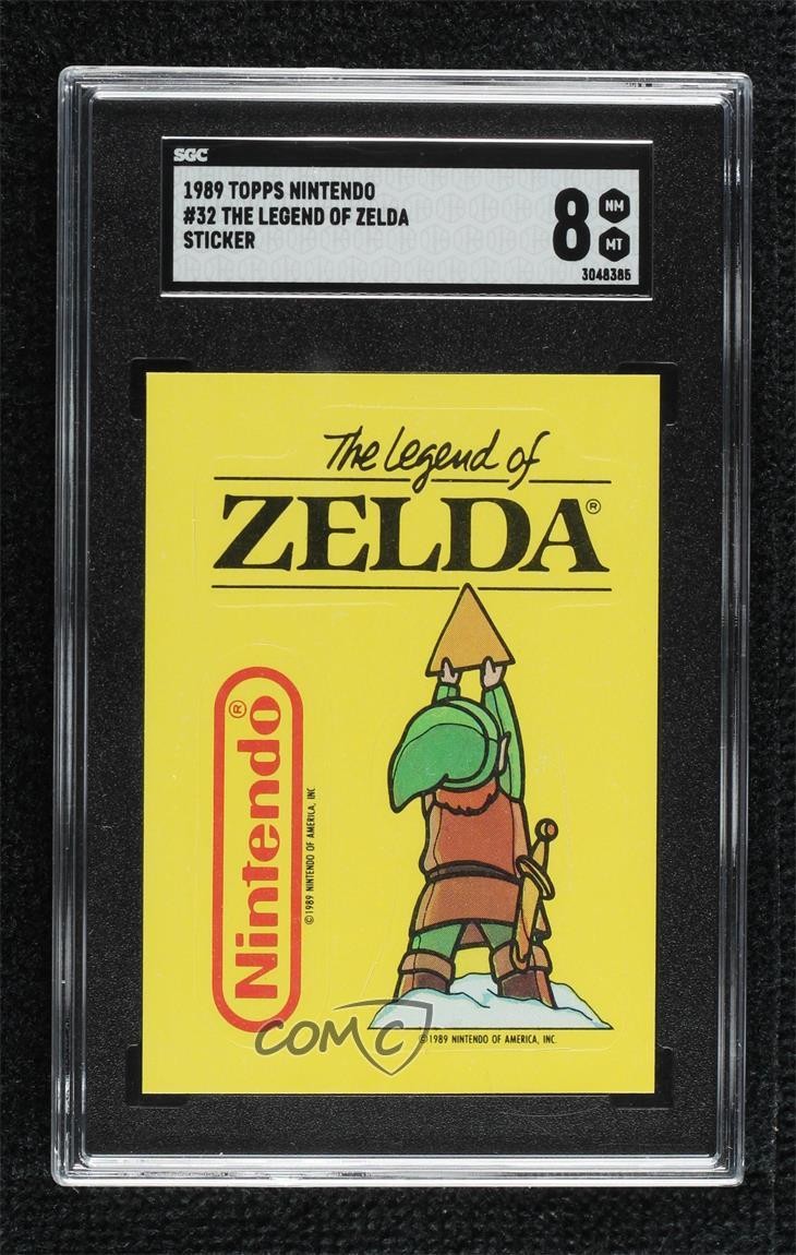 1989 Topps Nintendo Stickers La Leggenda di Zelda #32 SGC 8 lz7