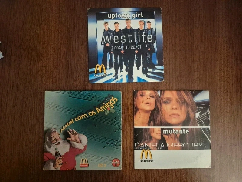 Lote 3 CD Singles Promo McDonald's (Westlife, Daniela Mercury, Natal)