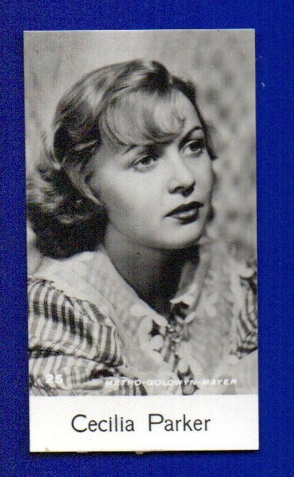 CECELIA PARKER 1935 BRIDGEWATER piccolo FILM STARS #25 NEARMINT (ST) ANGOLI ACUTI