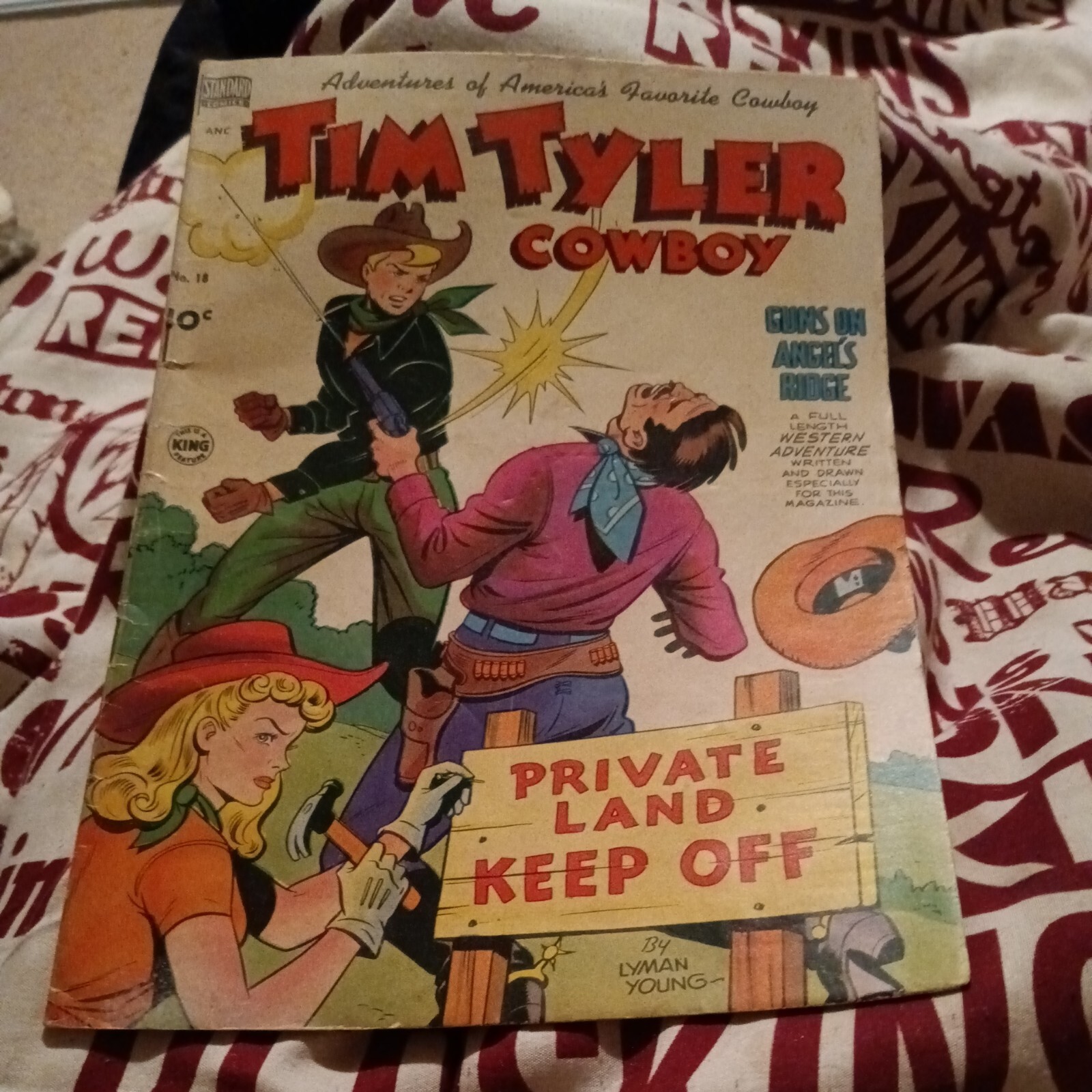 Tim Tyler Cowboy 18 fumetto standard 1950 eroe western età dell'oro edizione finale fortuna