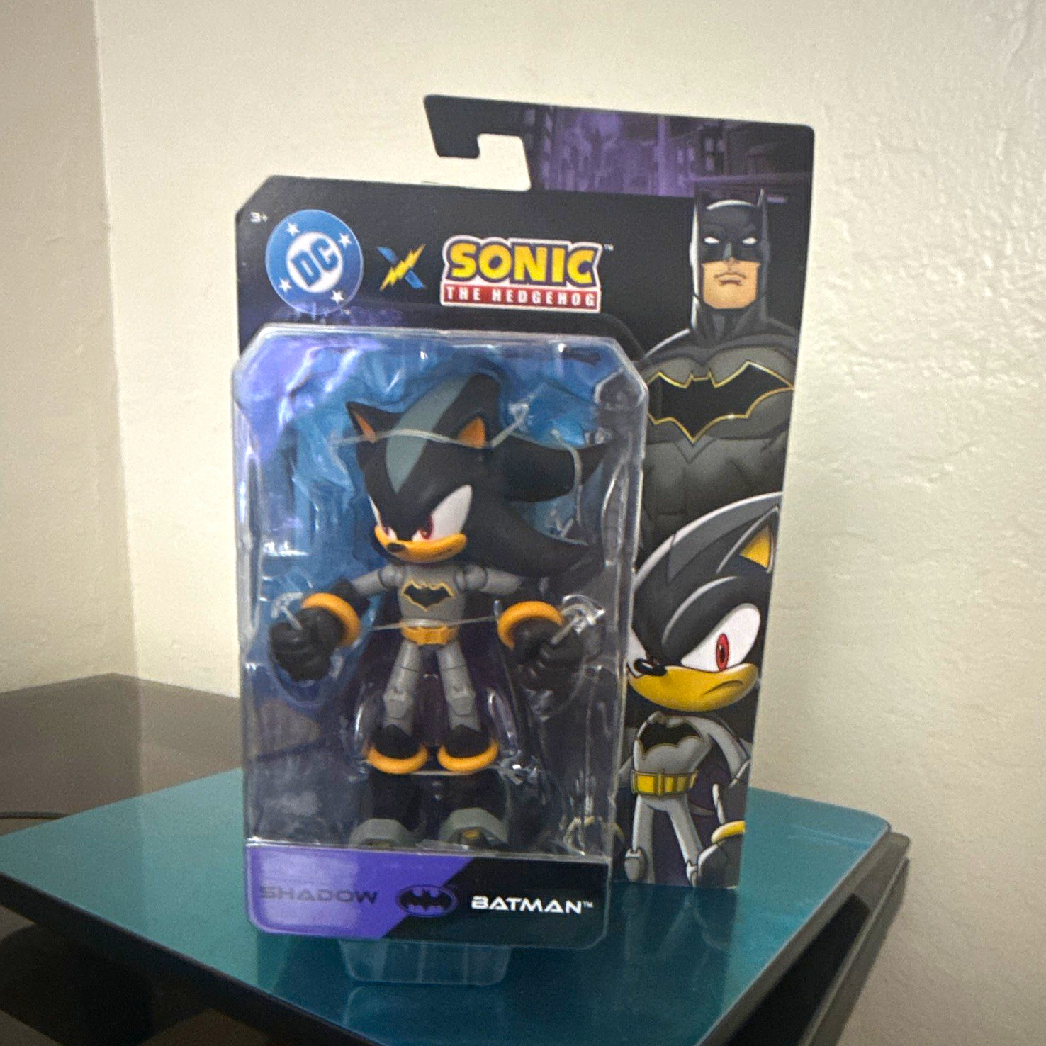 DC x Sonic l'ombra del riccio come Batman action figure nero/grigio/giallo