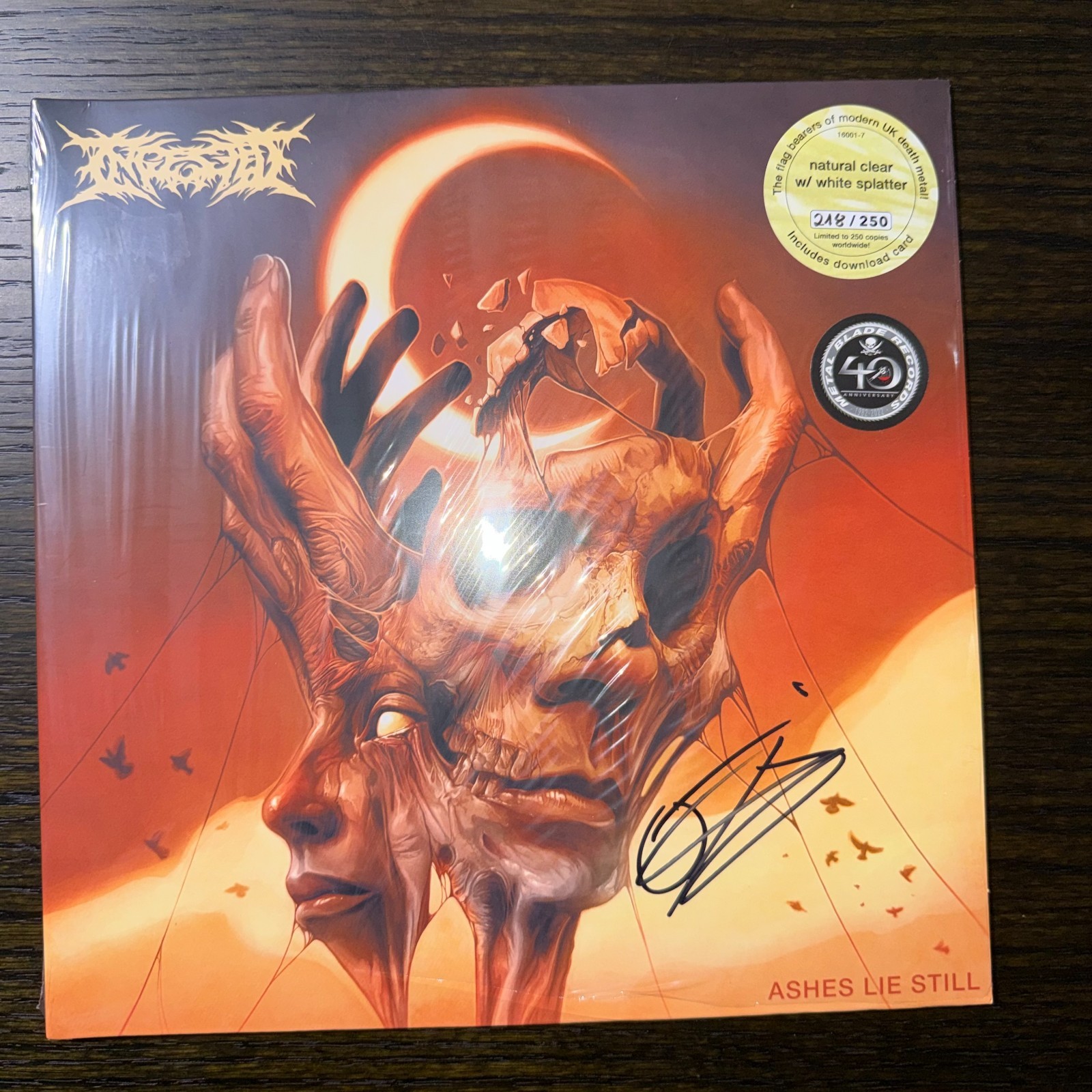 Ingested Ashes Lie Still Signed Deathcore Vinyl LP 248/250 White Splatter 2022