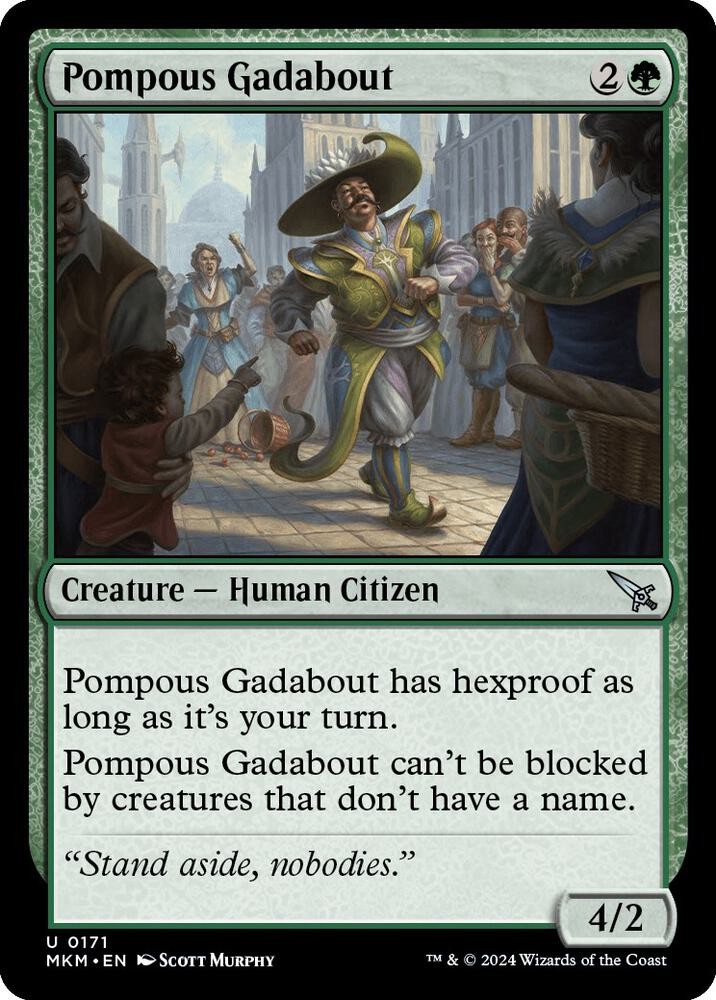 Pompous Gadabout - Assassini al maniero di Karlov - 171 - NM Magic: The Gathering