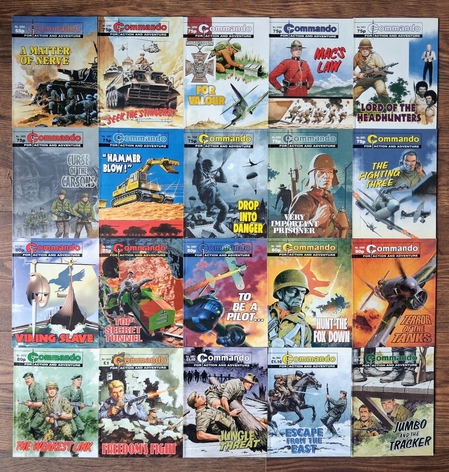Commando Comics Job Lot Bundle x 20 (63K)