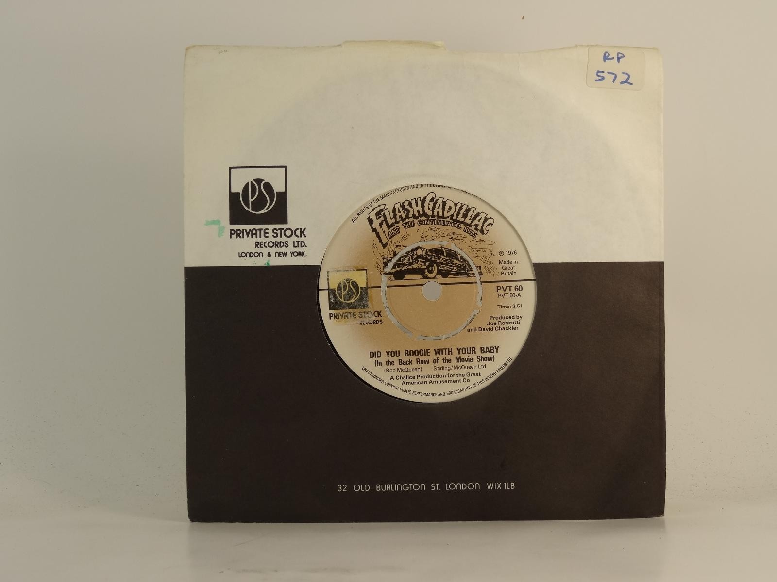 FLASH CADILLAC AND THE CONTINENTAL KIDS DID YOU BOOGIE WITH YOUR BABY (78) 2 Tra