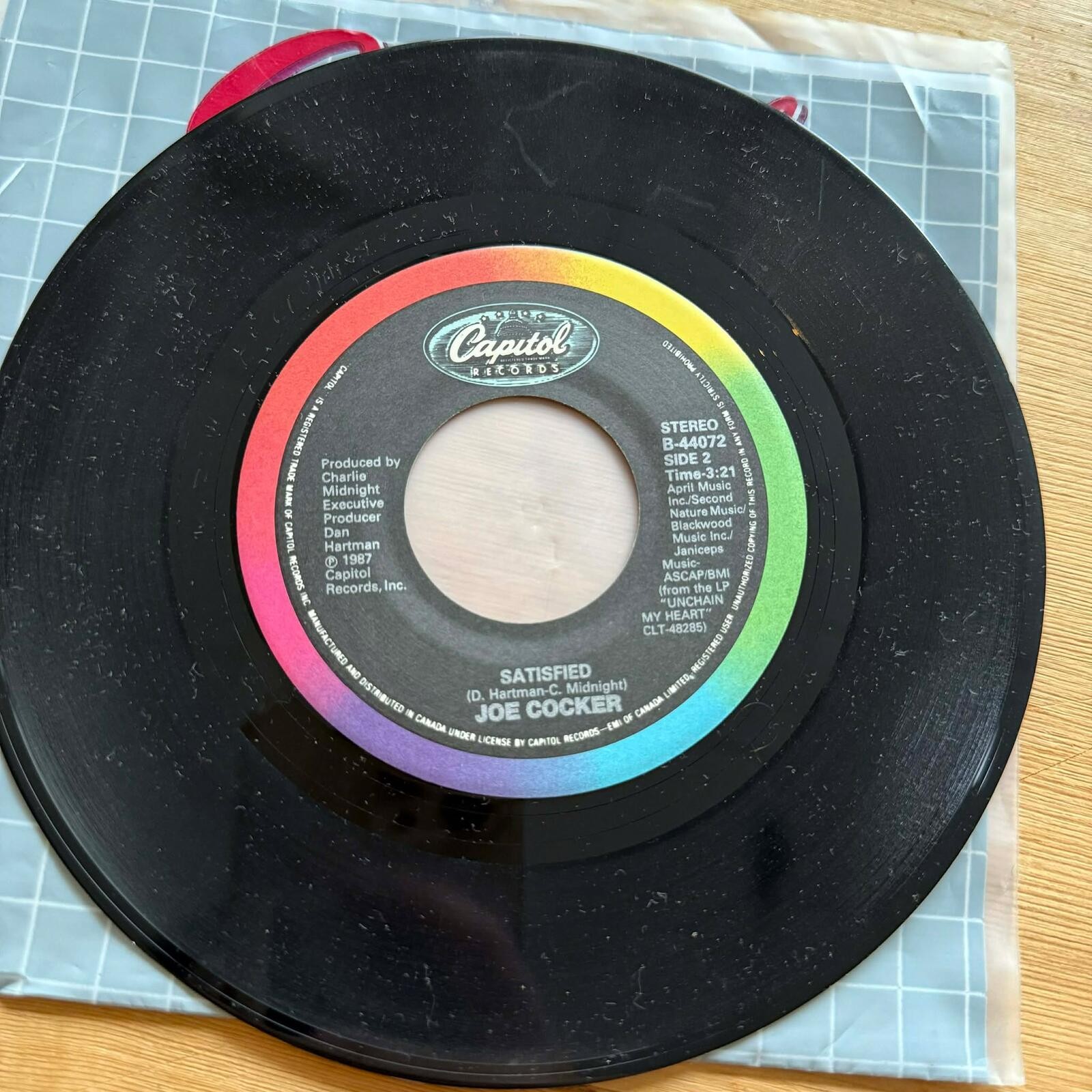 Joe Cocker - Unchain my Heart/Satisfied 45rpm VG+ R28