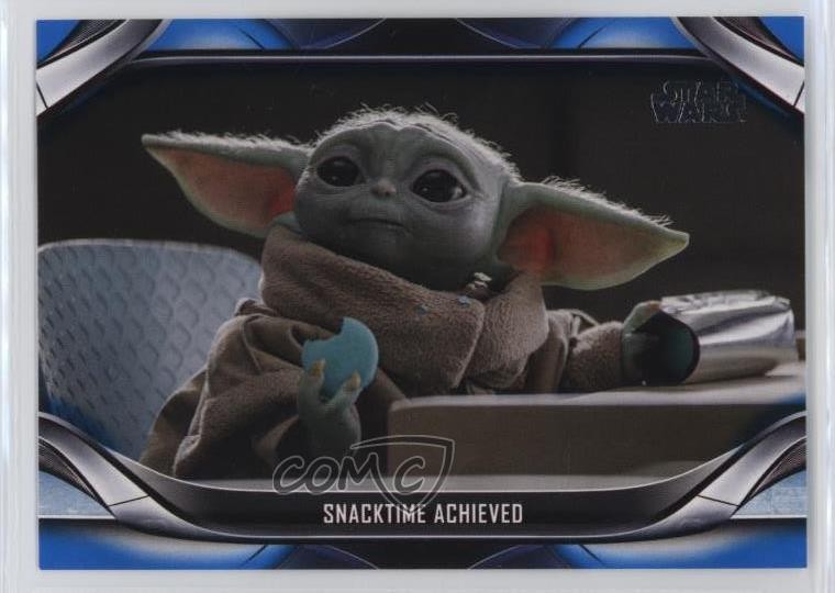 2021 Topps Star Wars The Mandalorian: Season 2 Blue Snacktime Achieved #41 0nr3