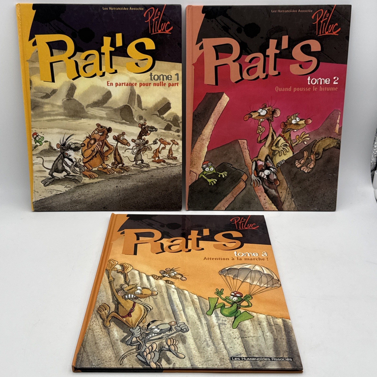 BD PTILUC . RAT'S Tomes 1 à 3 EO - TBE