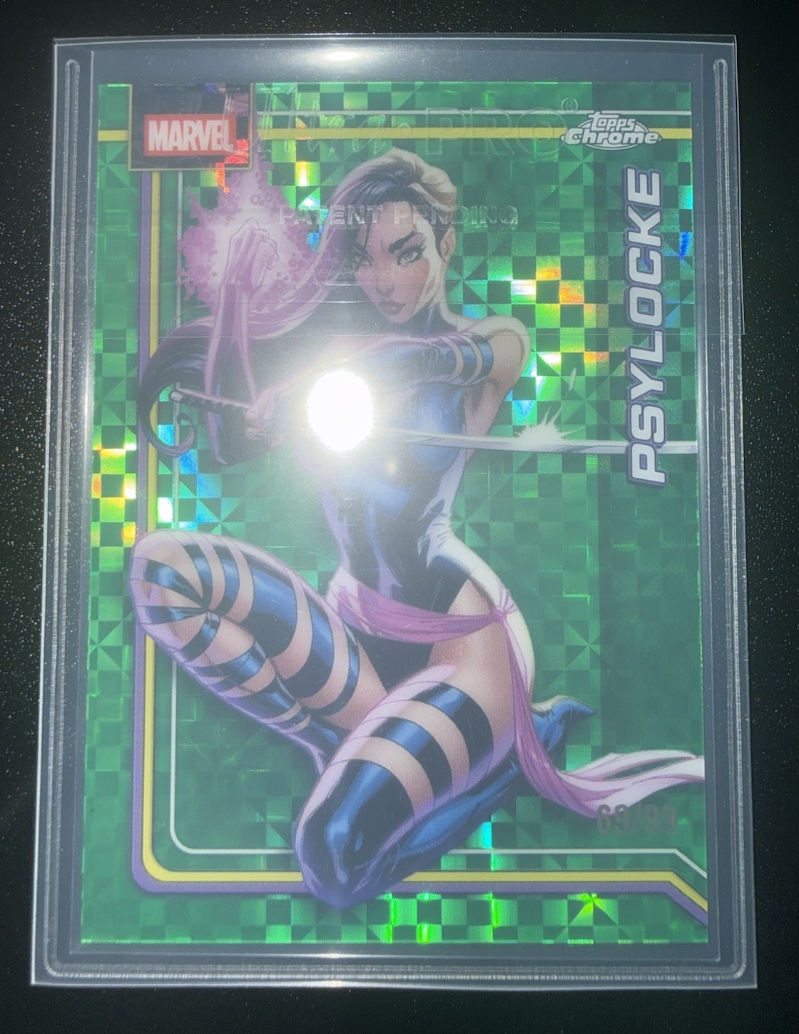 PSYLOCKE 2026 Topps Chrome Marvel Green X-Fractor 69/99 SP