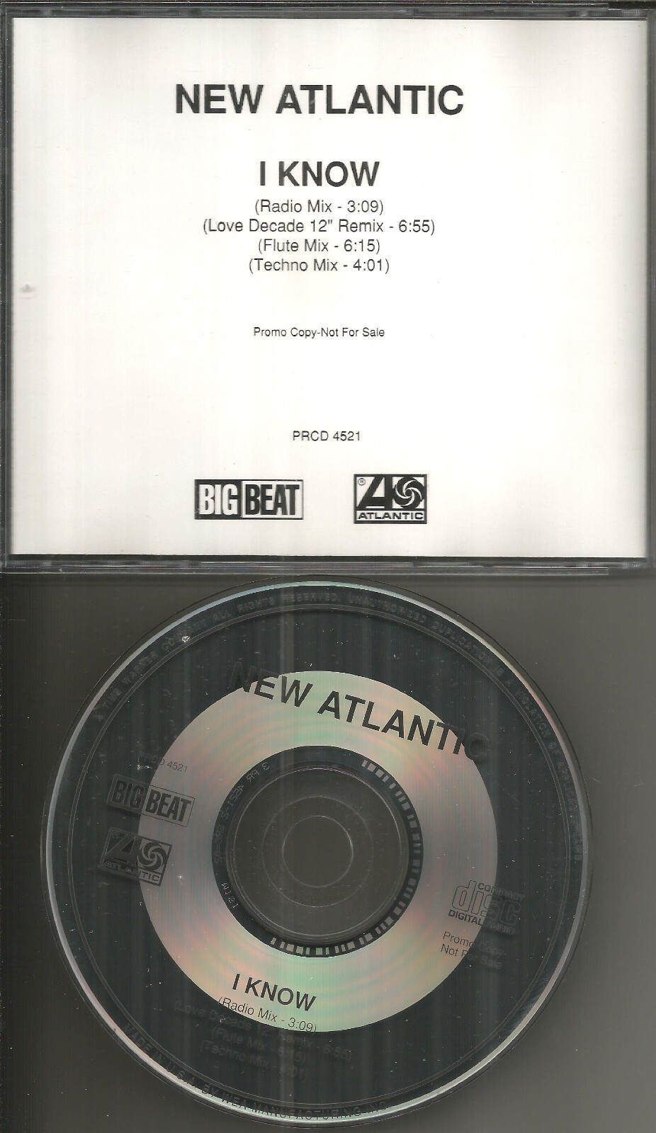 NEW ATLANTIC I know w/ 4 RARE MIXES 1991 USA PROMO Radio DJ CD single MINT