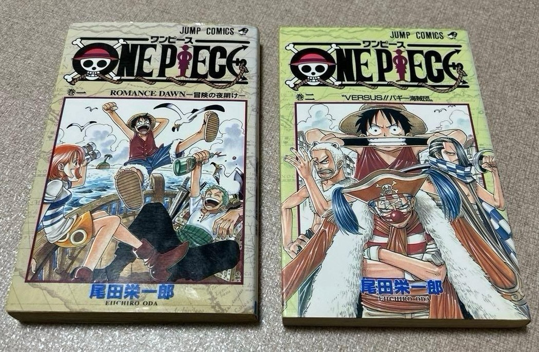 One Piece 1997 1° Stampa Manga Fumetto Vol.1 Vol.2 Prima Edizione Set