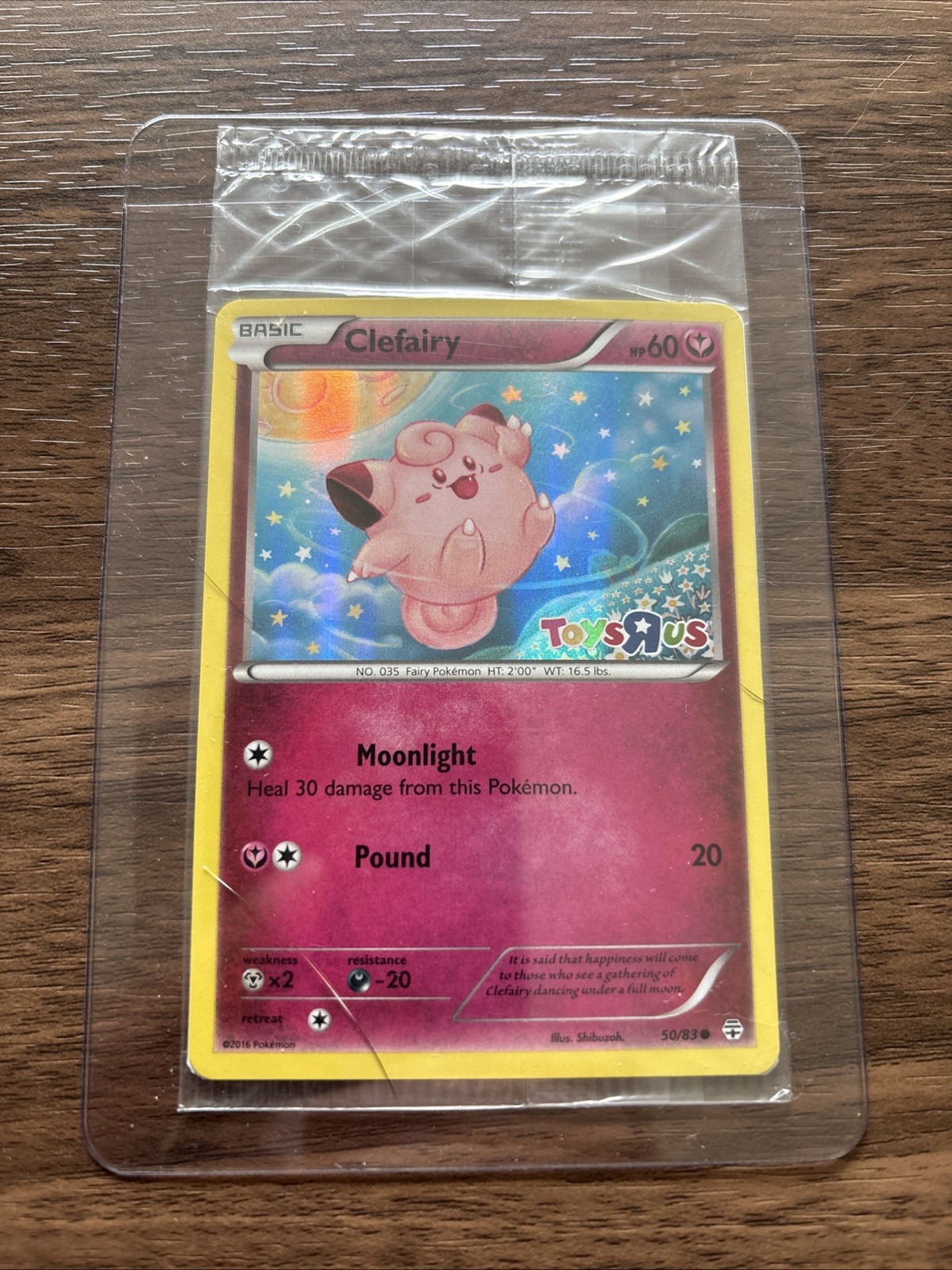 Carta Pokémon Clefairy Toys 'R' Us Promo Holo Inglese 50/83 60HP sigillata