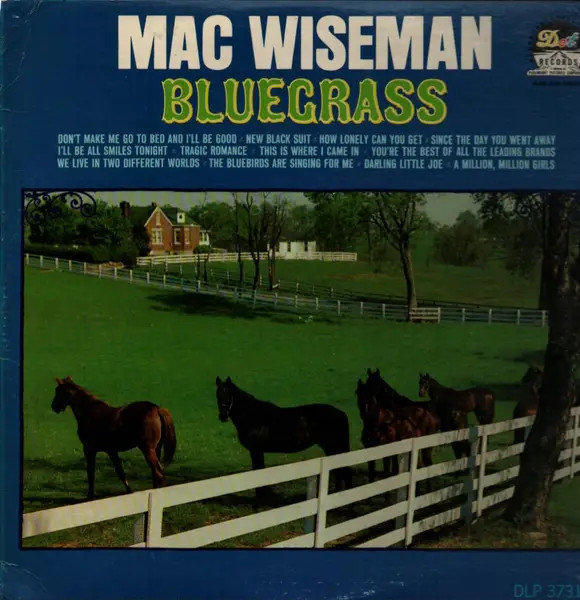 Mac Wiseman Bluegrass Dot Records Vinile LP 33 U/min EX 1966