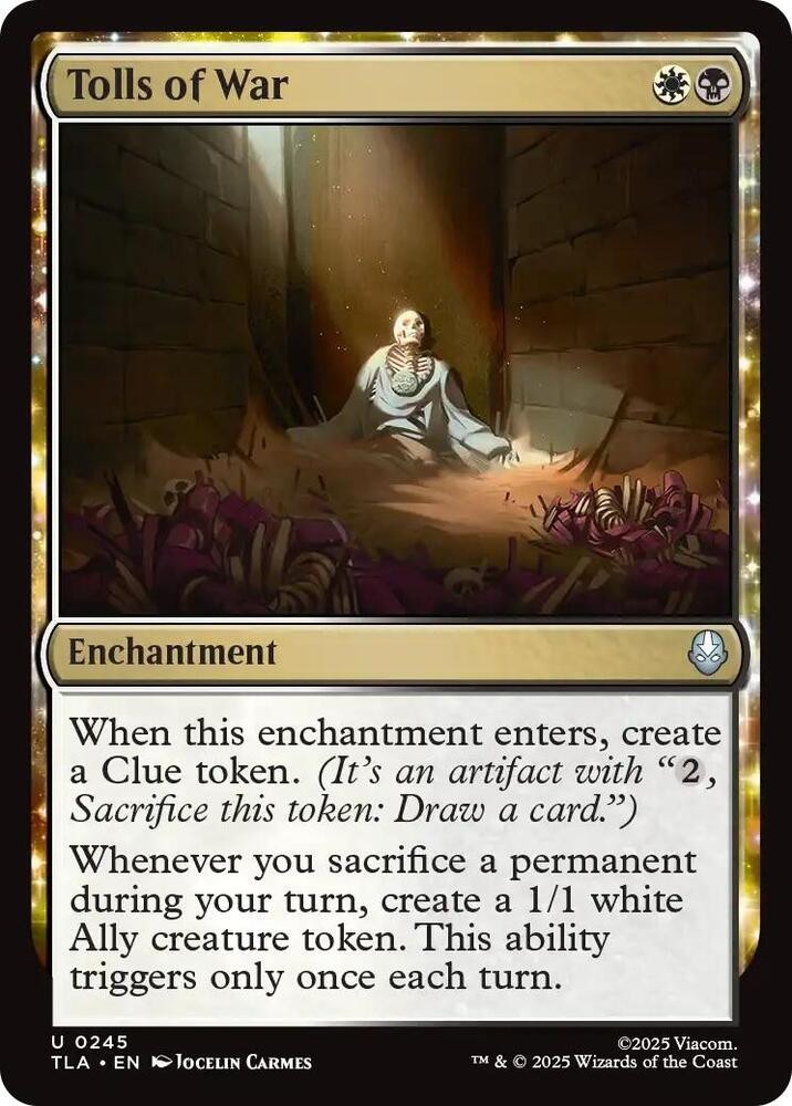 Tolls of War 245 Uncommon Avatar: The Last Airbender Magic: The Gathering NM