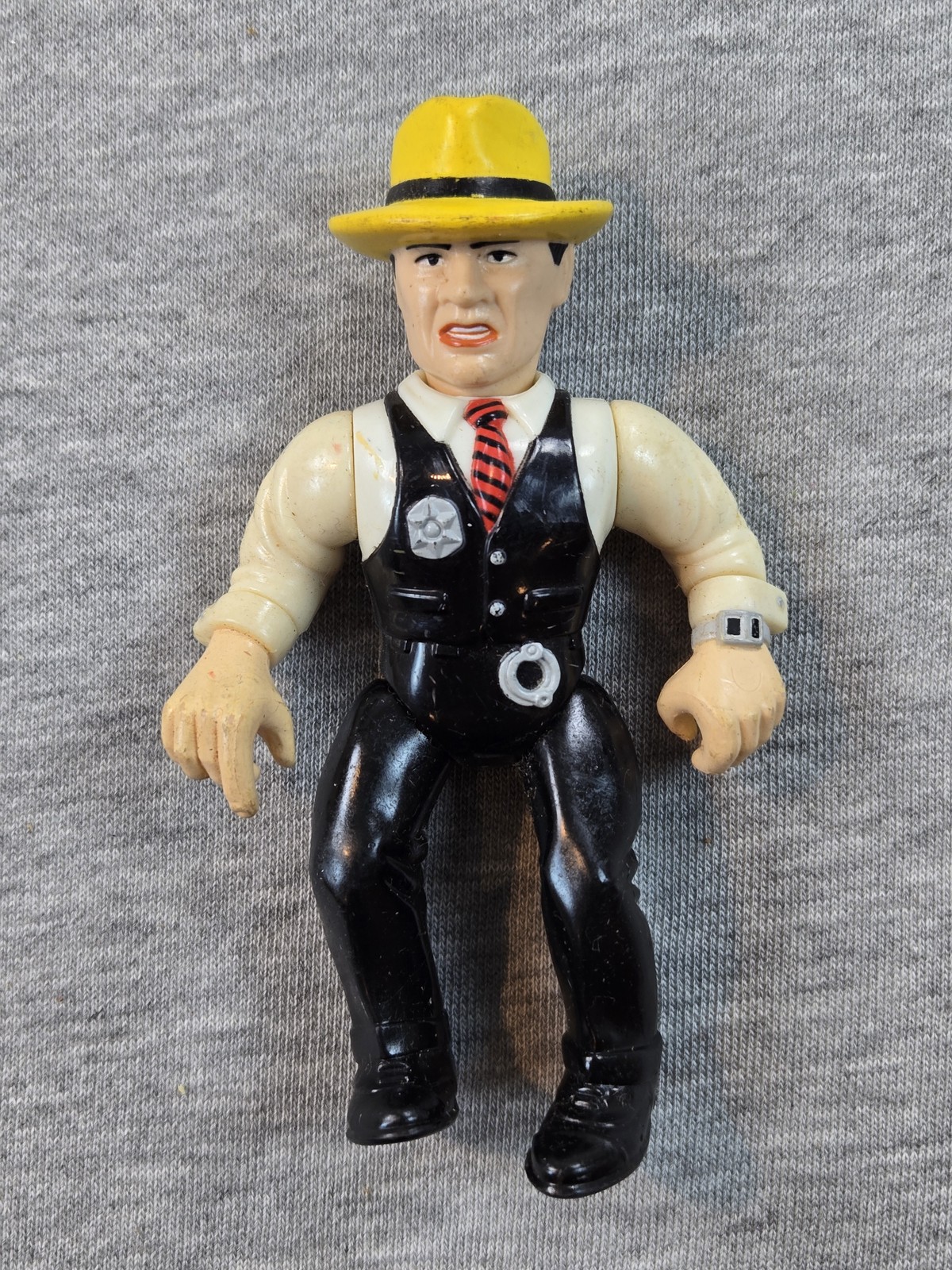 Distintivo sceriffo vintage Dick Tracy action figure compagni di gioco Disney 4" anni 90