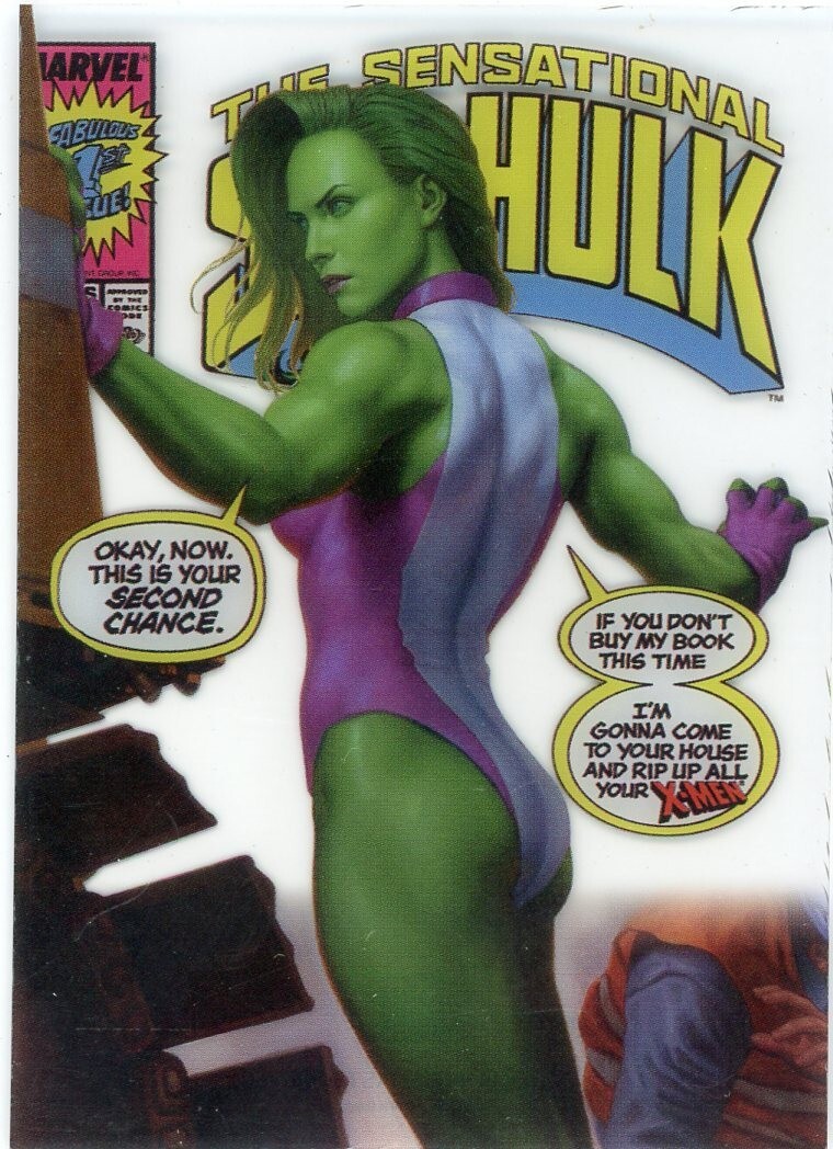 2022 Upper Deck Marvel Masterpieces Acetate Achievements Cover Variant She-Hulk