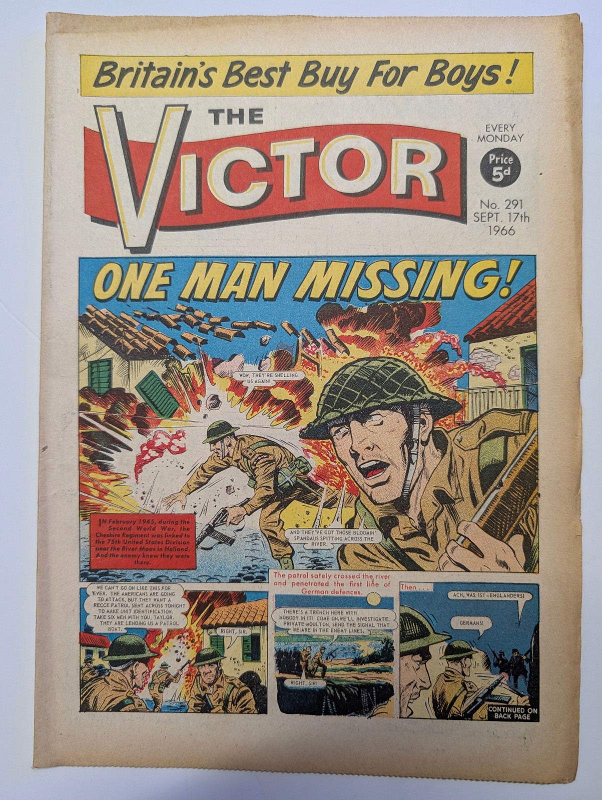 The Victor Comic, No 291, September 17th 1966.