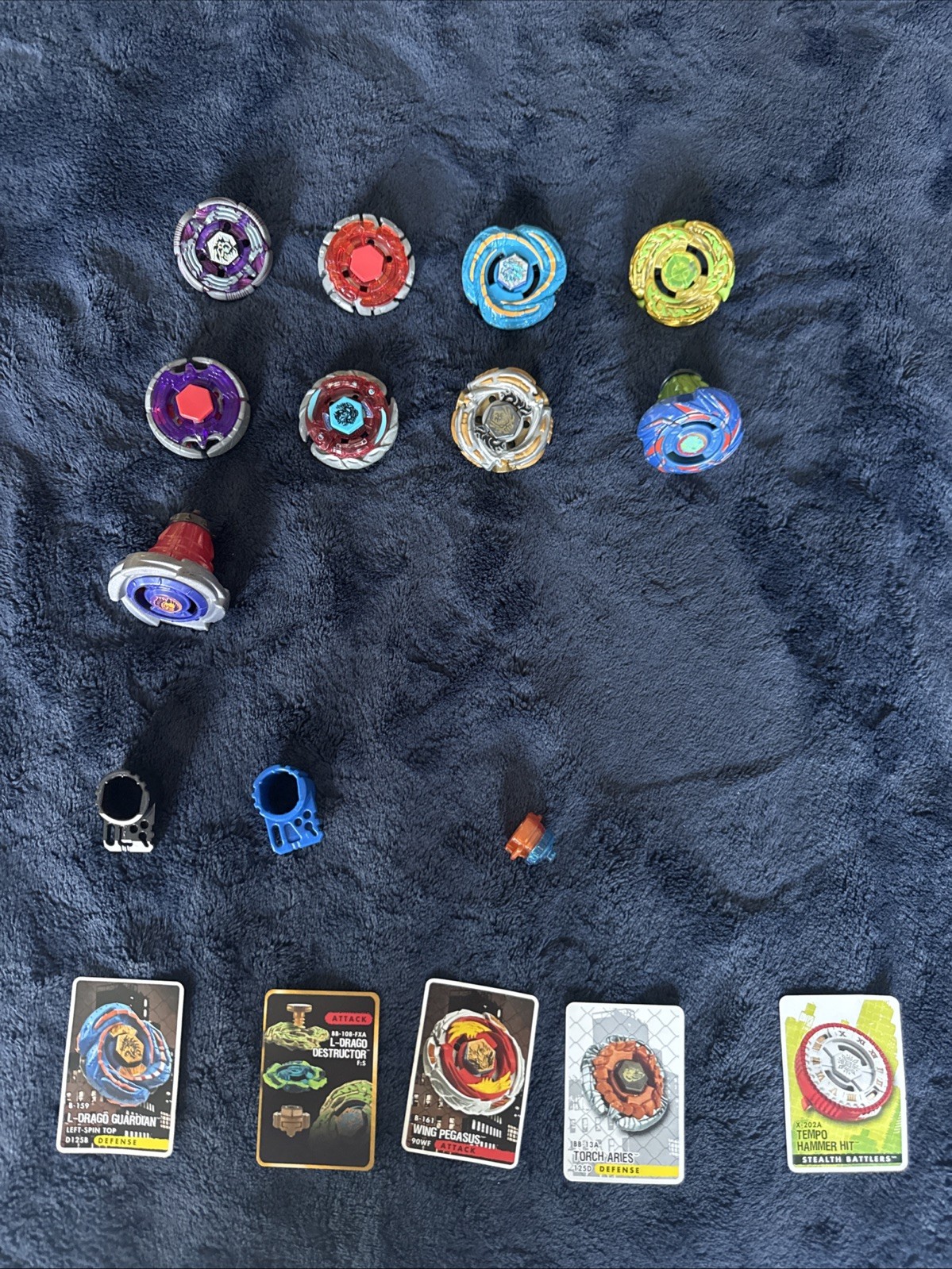 Lotto lanciatori Beyblade Metal Fury, ripper, parti miste, filatori custodia