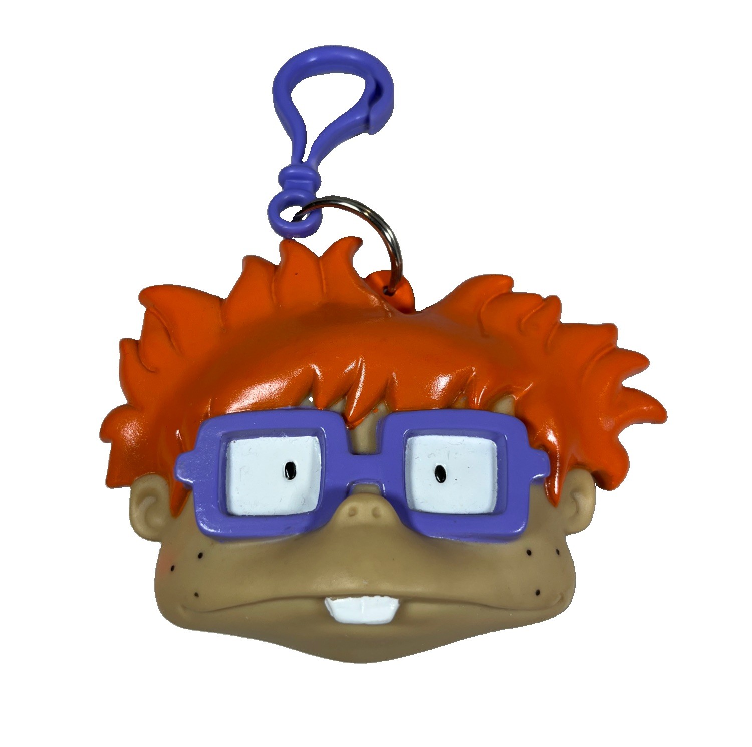 Vintage Rugrats Chuckie Finster 1997 portachiavi clip applausi Nickelodeon giocattolo vintage