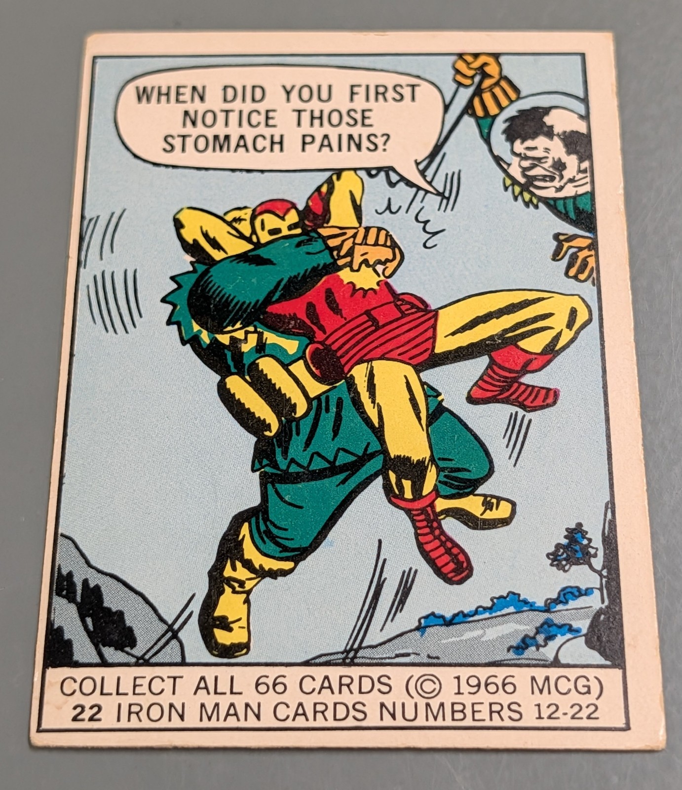 1966 Donruss Marvel Super Heroes Iron Man #22 cartolina d'epoca!