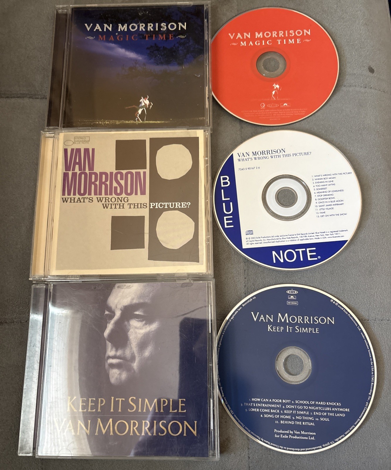 Van Morrison 3 CD Lot: Magic Time, Keep It Simple, What’s Wrong w/ This Picture