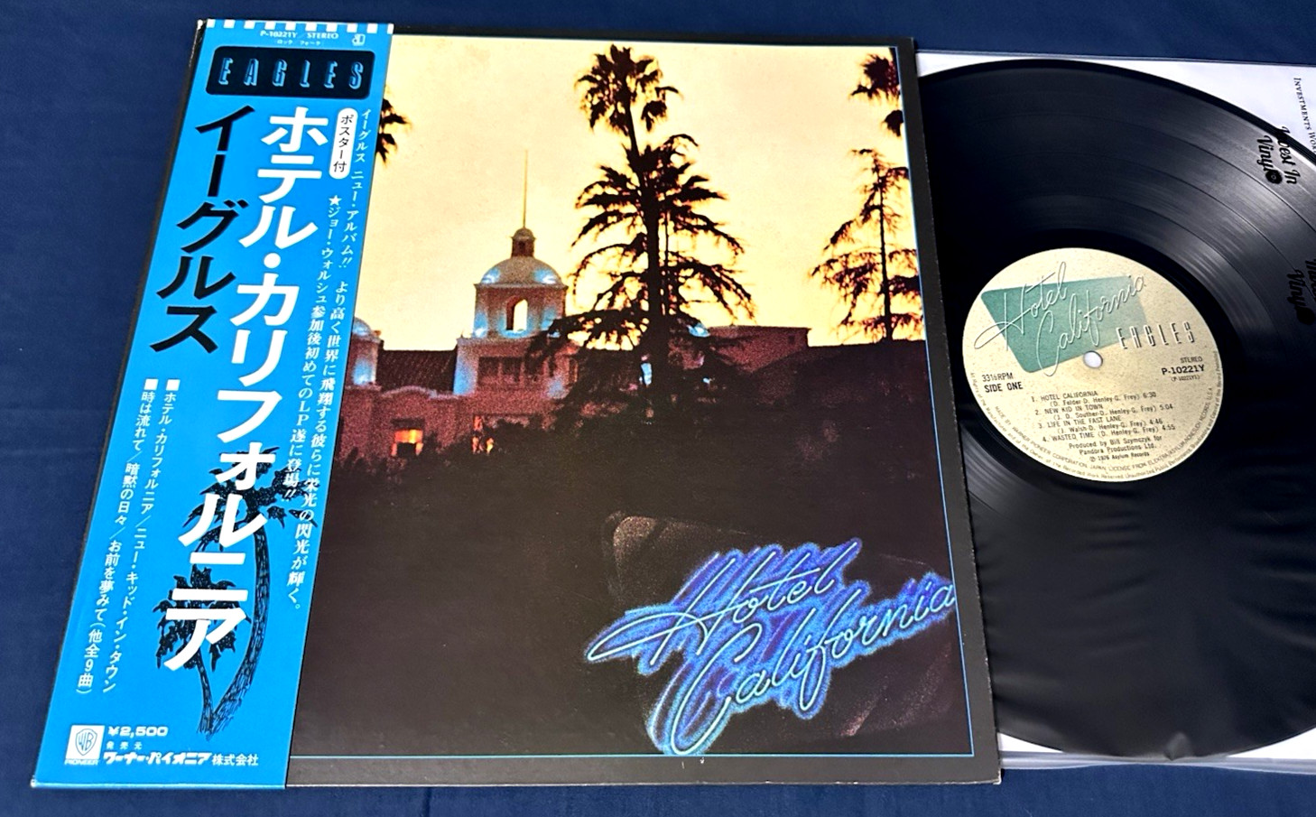 EAGLES "Hotel California" 1976 Japan 1st Press Obi Audiophile Vinyl Poster MINT-