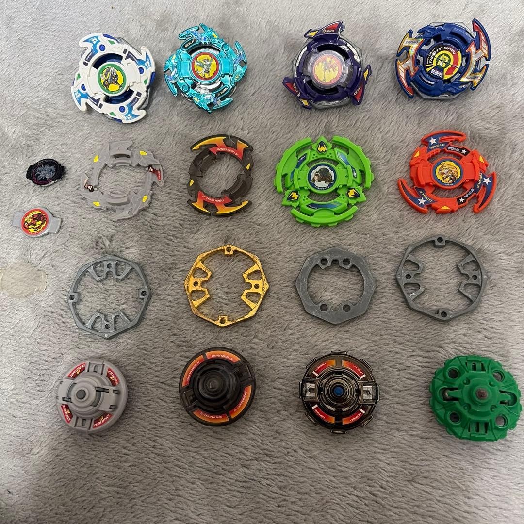 Beyblade A-47 Flash Leopard Unassembled Set and Used Custom Parts
