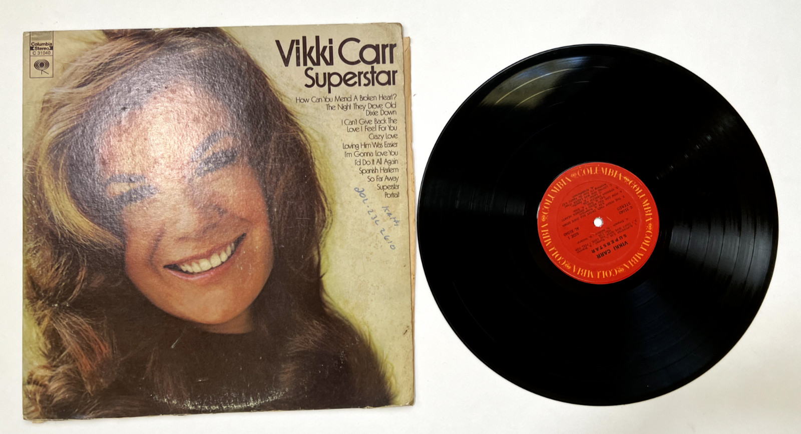 Vikki Carr - Superstar Vinyl Record Album LP Columbia, Ships Fast,
