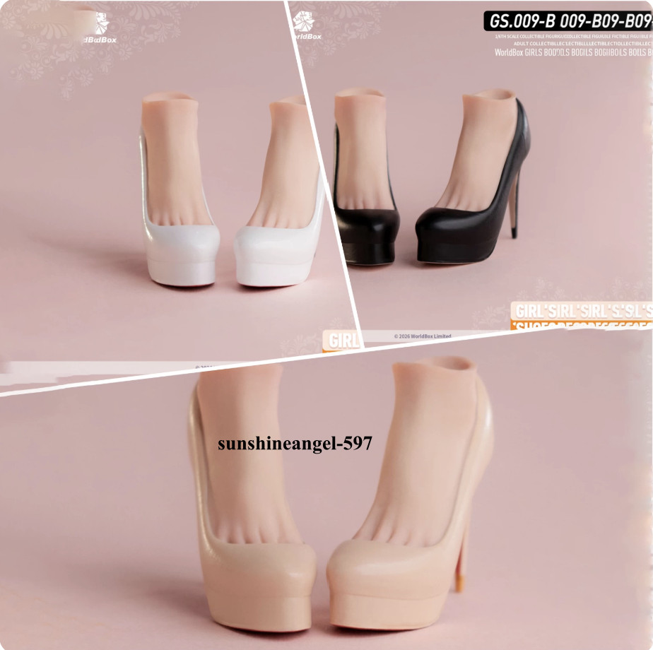 Scarpe con tacco alto 1/6 donna per 12'' PH TBL VCD Worldbox JIAOU Hot Body