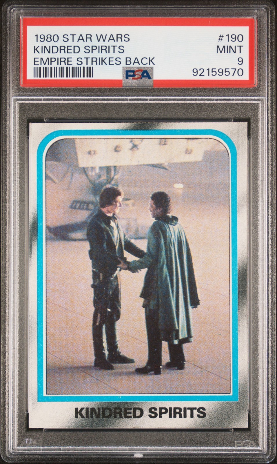 1980 Topps Star Wars ESB #190 Kindred Spirits Han Solo Lando PSA 9 OTTIME CONDIZIONI