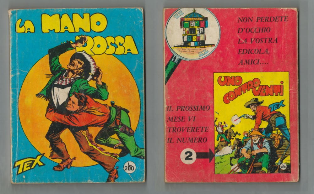 TEX TRE STELLE n. 1 LA MANO ROSSA Edizioni Araldo 1964 non spillato L. 200