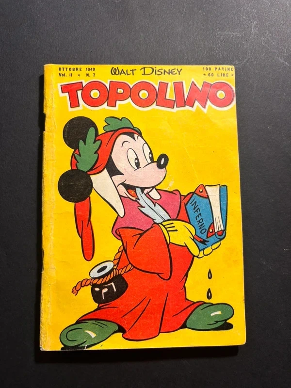 Topolino libretto originale N 7 rifilato completo bollino pagina centrale