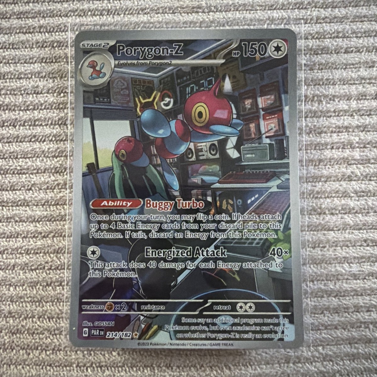 Pokémon Porygon-Z TCG Card 214/182 Paradox Rift Illustration Rare NM Condition