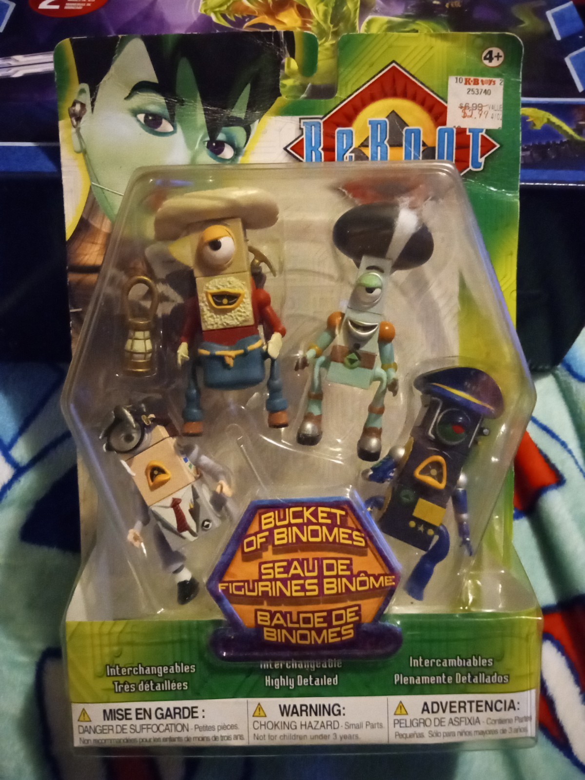 Set 4 action figure vintage ReBoot Bucket Of Binomes 