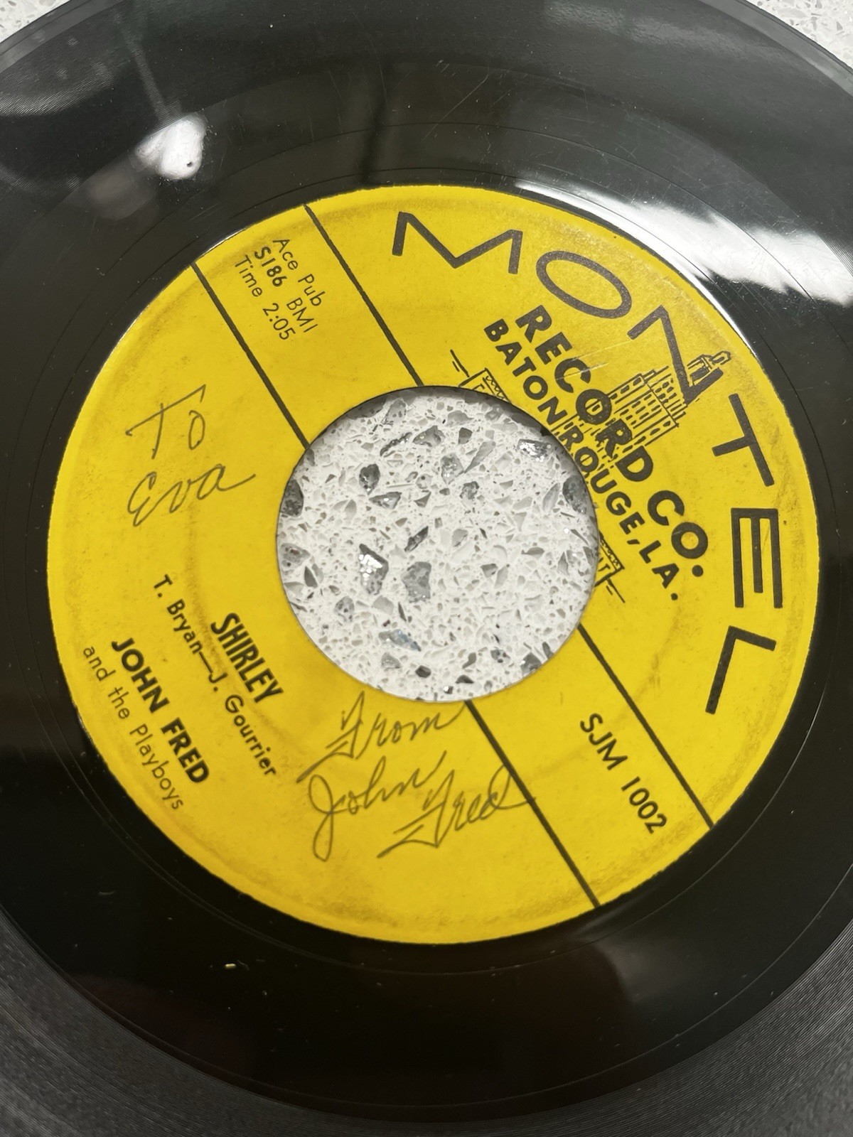 1958 LOUISIANA Rocker JOHN FRED “ Shirley Jean” Montel 1002 1st AUTOGRAPHED WOW