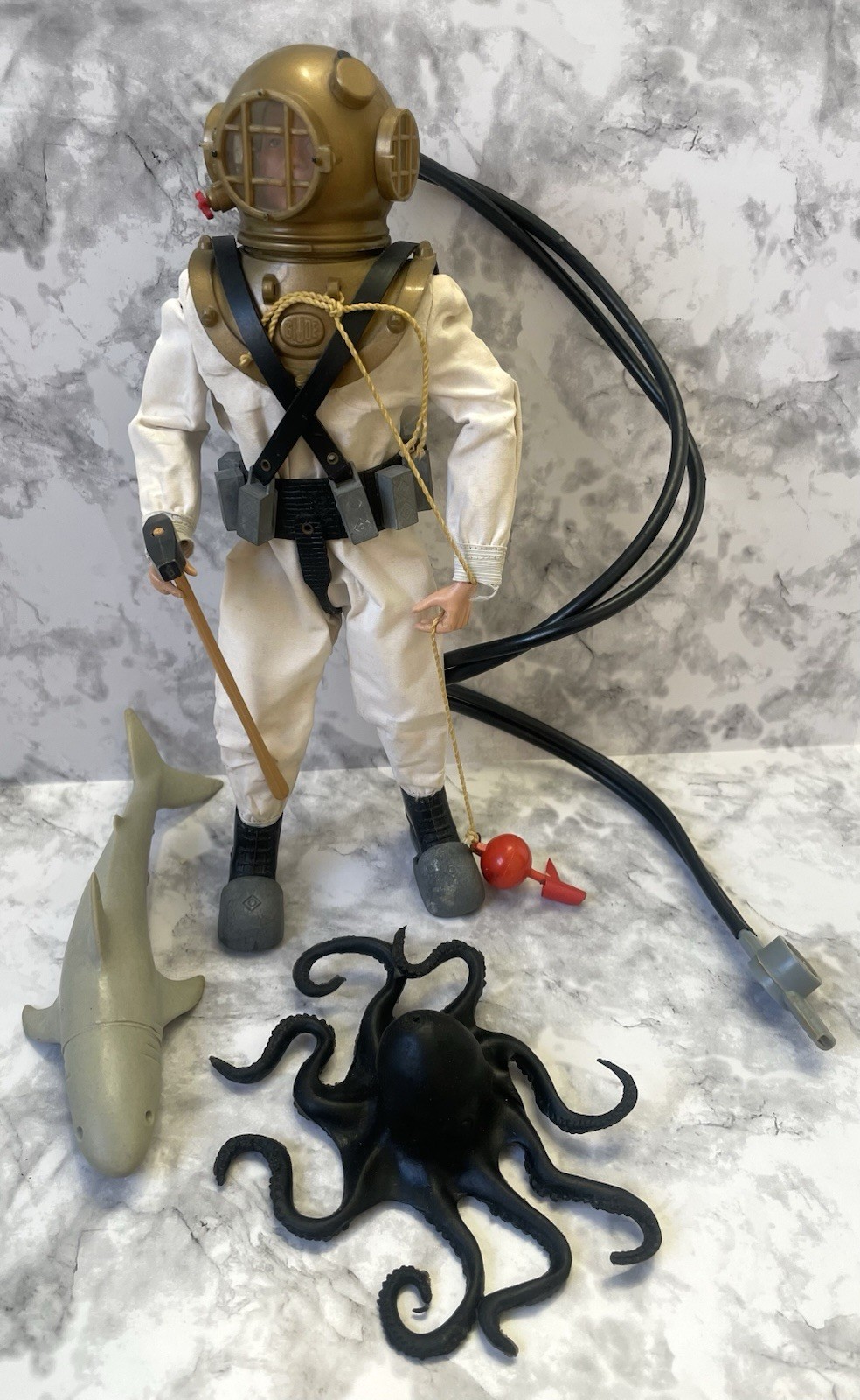 Vintage Hasbro GI Joe Deep Sea Diver With Suit and Accessories