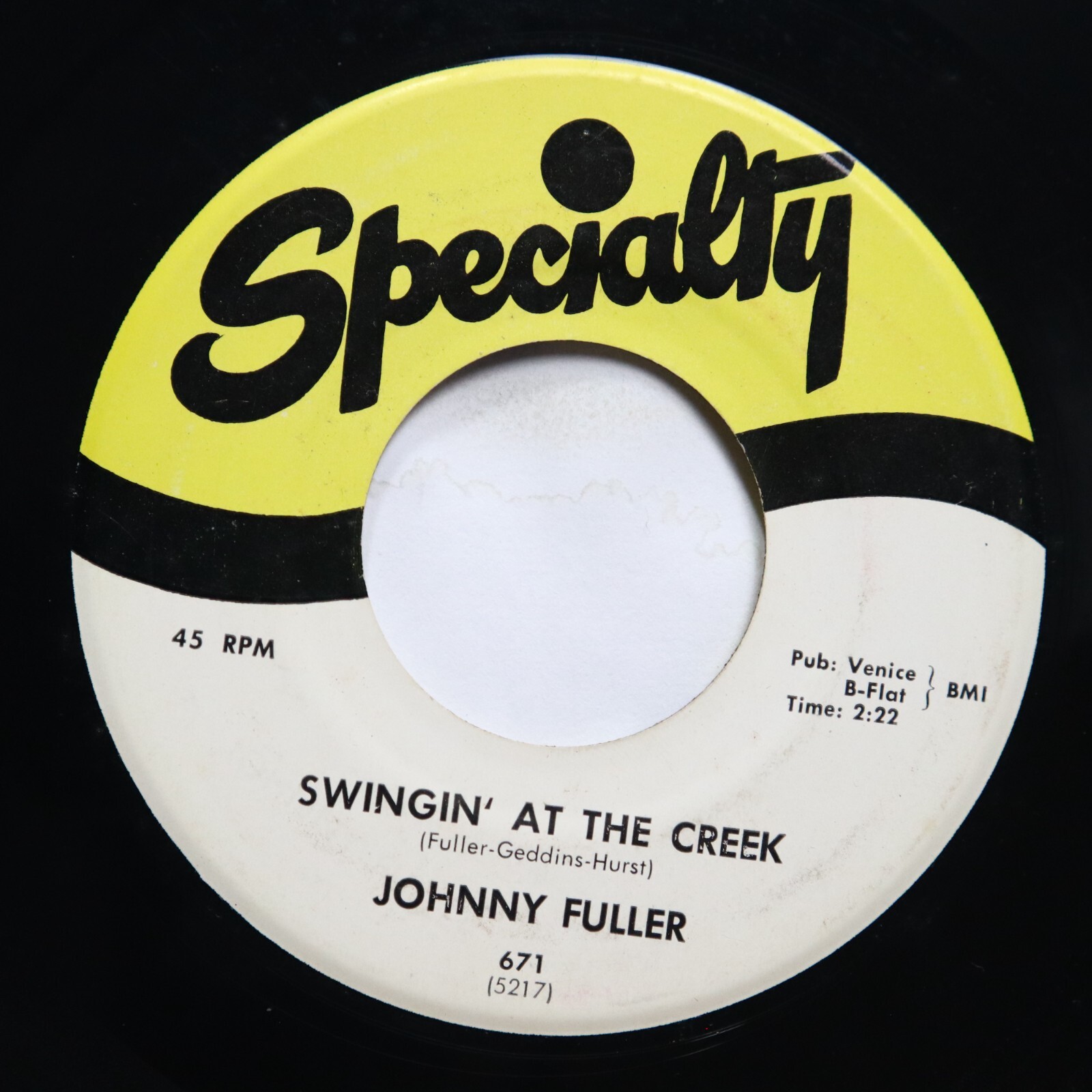 JOHNNY FULLER - SWINGIN' AT THE CREEK / MANY RIVERS, MANY SEAS - SOUL 45