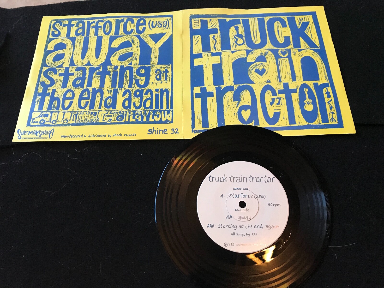Summershine/Truck TrainTractor 7" Vinyl Away/Starting at the End Again
