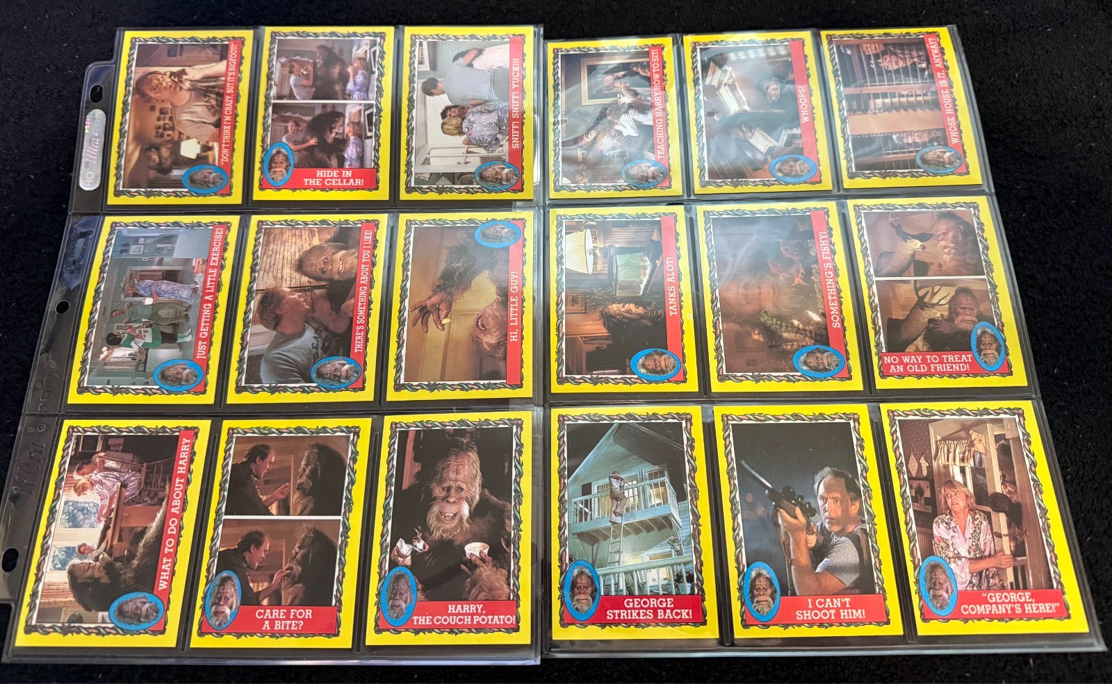 1987 Topps Harry and the Hendersons M-NM set di carte base (1-77)