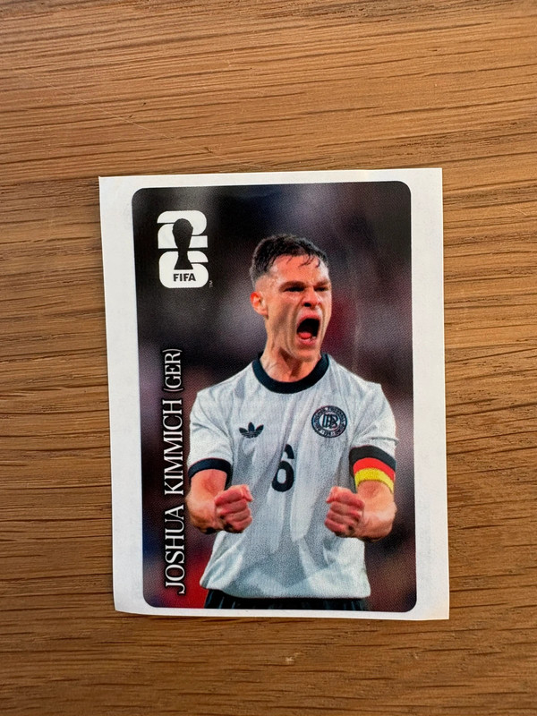 Original FIFA 2026 CocaCola Sticker Joshua Kimmich